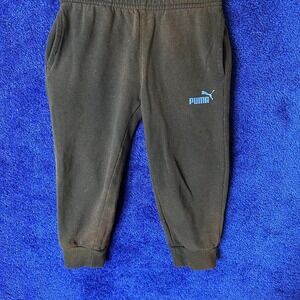 Black Puma joggers with elastic waistband #sportswear‎ #kids